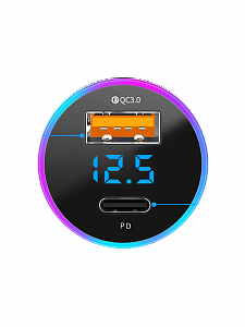 Автомобильное зарядное устройство в прикуриватель PD/QC 3.0 TDS TS-CAU70